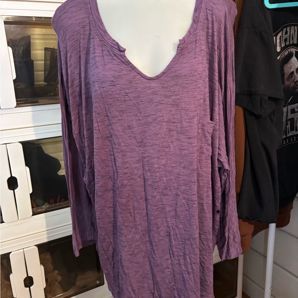 Women's Purple Long Sleeve Top